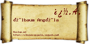 Ölbaum Angéla névjegykártya